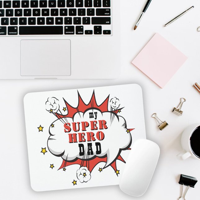 My Super Hero Comic Fun Father`s Day Mouse Mat (Creator Uploaded)