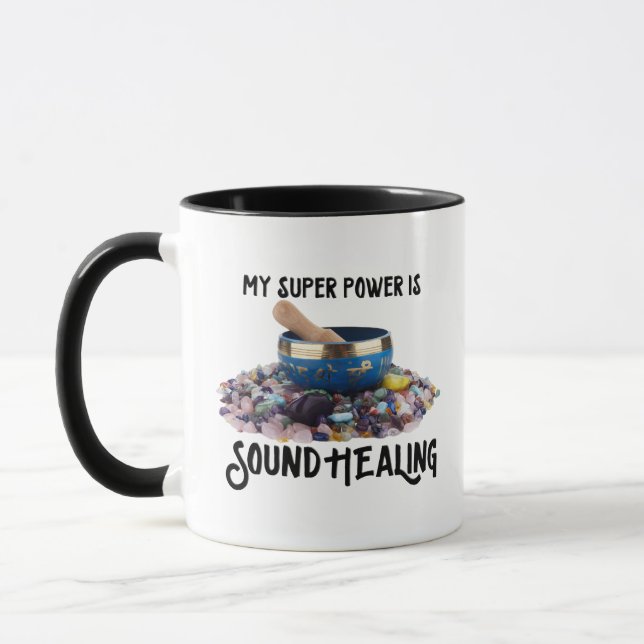 My Super Power is Sound Healing Mug (Left)