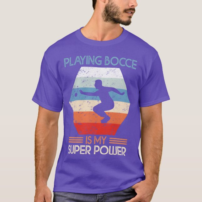My super Power Retro Boules sports gift T-Shirt (Front)