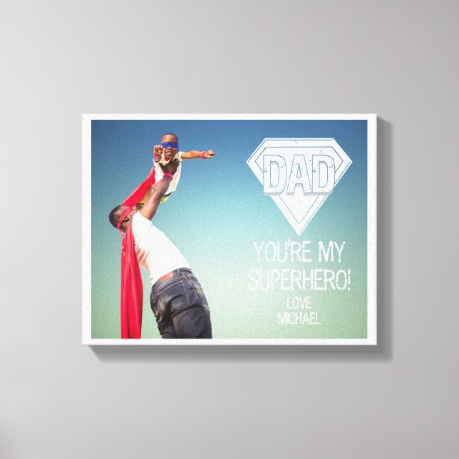 My Superhero Dad Father's Day Canvas Photo Print (Front)