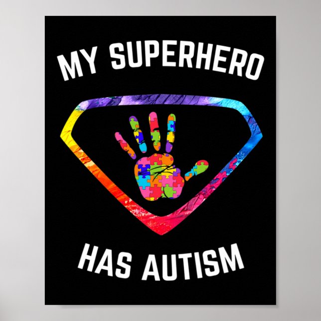 My Superhero Has Autism Awareness  Poster (Front)