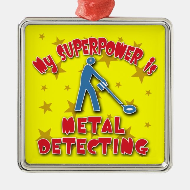 My Superpower is Metal Detecting Tree Decoration (Front)
