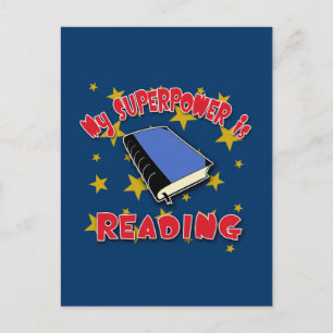 My Superpower is Reading Postcard
