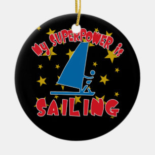 My Superpower is Sailing Ceramic Tree Decoration