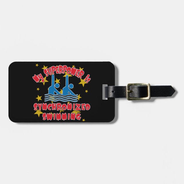 My Superpower is Synchronised Swimming Luggage Tag (Front Horizontal)