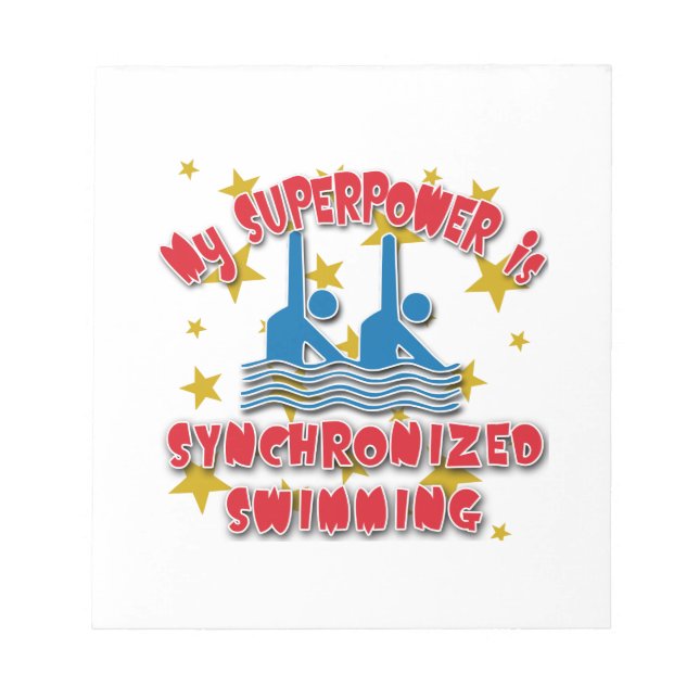My Superpower is Synchronised Swimming Notepad (Front)