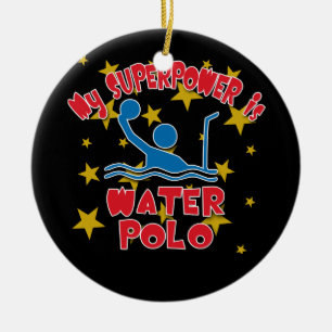 My Superpower is Water Polo Ceramic Tree Decoration