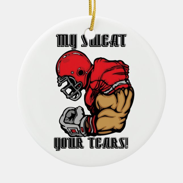 MY SWEAT YOUR TEARS CERAMIC TREE DECORATION (Front)
