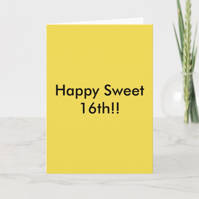 My Sweet 16th Intent Greeting Card (Front)