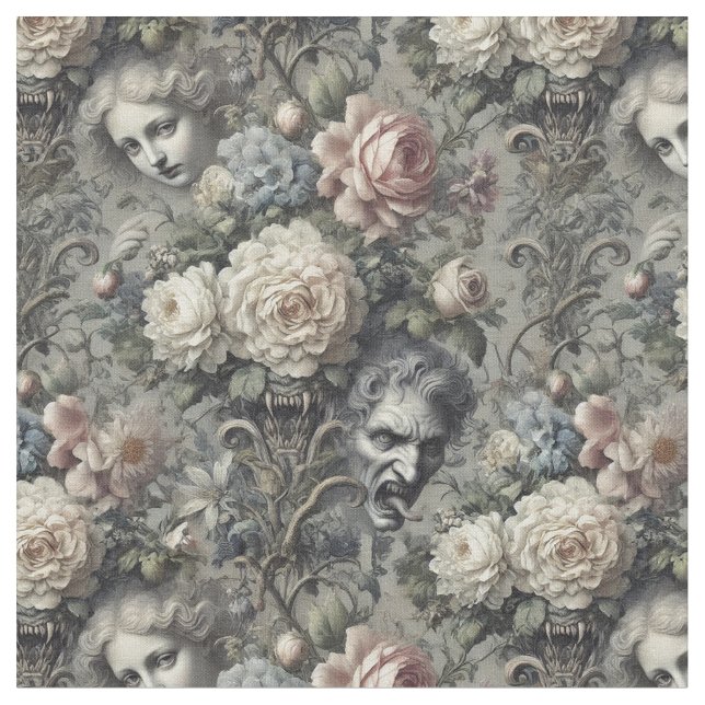 My Sweet Fang – Gothic Classic Tile Fabric (Close Up)