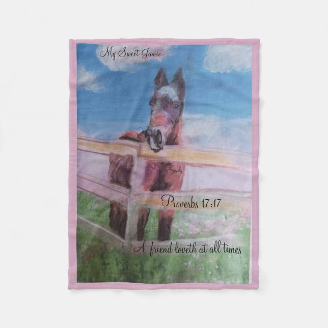 my sweet Jamie Fleece Blanket (Front)