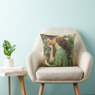 My Sweet Rose, or Soul of the Rose by Waterhouse Cushion