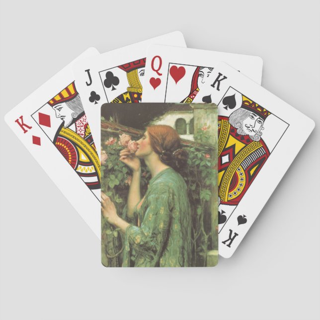 My Sweet Rose, or Soul of the Rose by Waterhouse Playing Cards (Back)