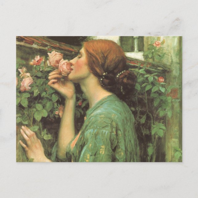 My Sweet Rose, or Soul of the Rose by Waterhouse Postcard (Front)