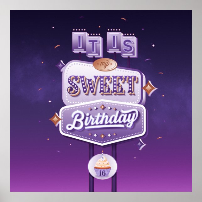 My Sweet Sixteen Square Poster (Front)