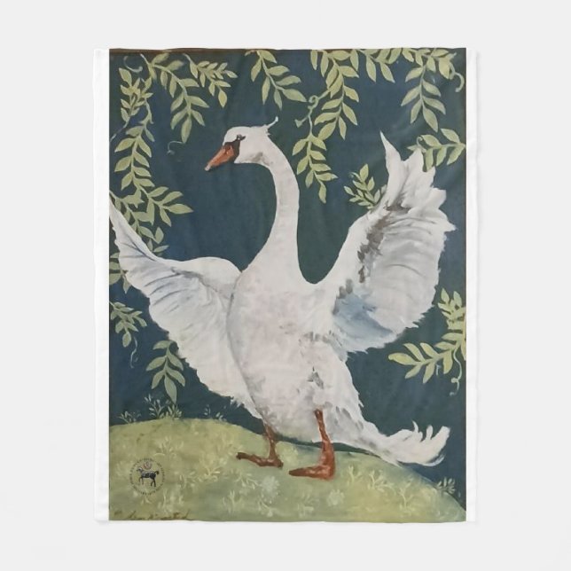 my sweet swan fleece blanket (Front)