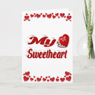 My Sweetheart Valentines Day red hearts  Card