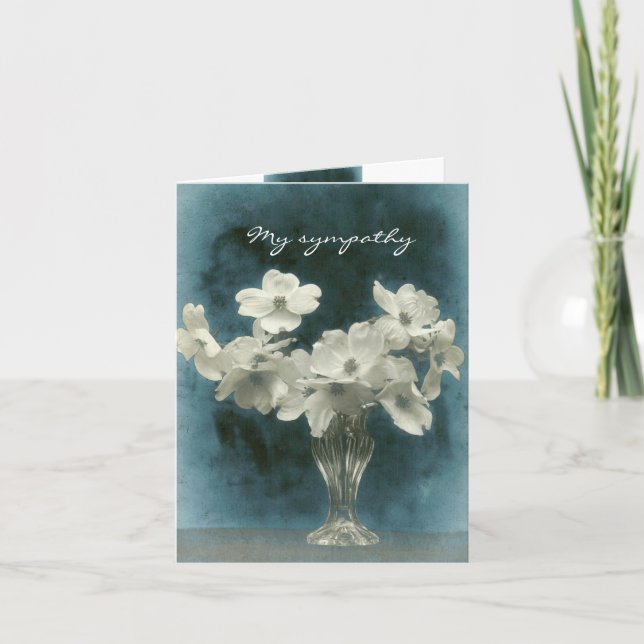 My Sympathy: Dogwood Blossoms Large and Small Card (Front)