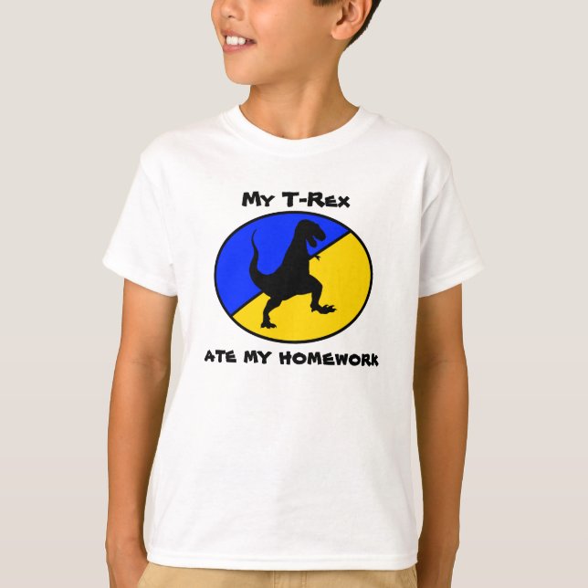 My T-Rex ate my homework T-Shirt (Front)
