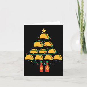 My Tacos Christmas Tree Pajama Shirt Xmas Funny  Card