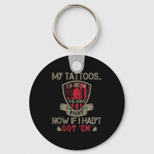 My Tattoos I'D Be In The Army Right Now Key Ring