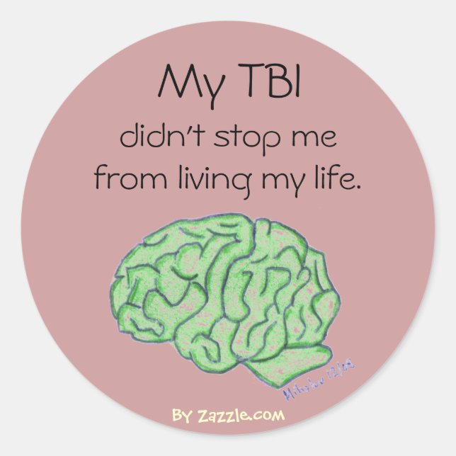 "My TBI didn't stop me" sticker (Front)