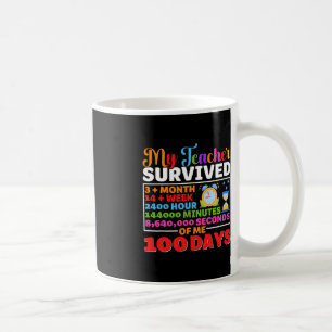 My Teacher Survive 100 Days of Me Fun 100 Day Of S Coffee Mug