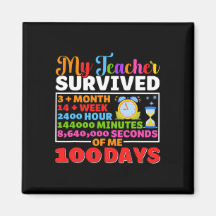 My Teacher Survive 100 Days of Me Fun 100 Day Of S Magnet