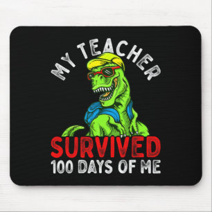 My Teacher Survived 100 Days Of Me 100 Days Of Sch Mouse Mat
