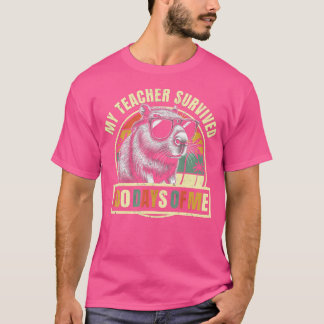 My Teacher Survived 100 Days Of Me Capybara For Bo T-Shirt