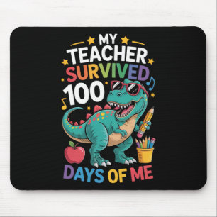 My Teacher Survived 100 Days Of Me Dinosaur Studen Mouse Mat