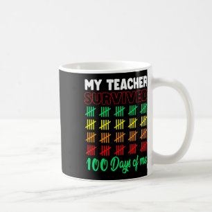 My Teacher Survived 100 Days Of Me School Fun Kids Coffee Mug