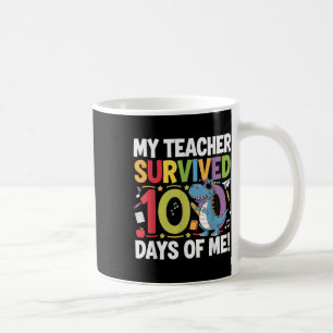 My Teacher Survived 100 Days Of School Dino 100th Coffee Mug