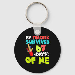My Teacher Survived 67 Days Of Me Student Pul Boys Key Ring