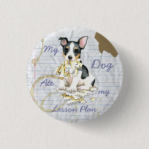 My Teddy Roosevelt Terrier Ate My Lesson Plan 3 Cm Round Badge