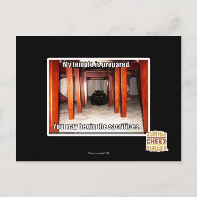 My temple is prepared. postcard (Front)