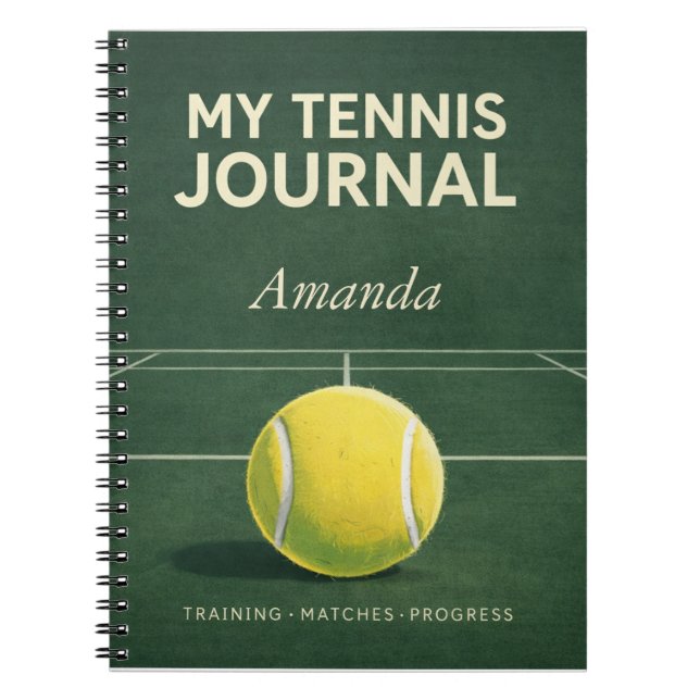 My Tennis Journal – Personal Training & Match Log (Front)