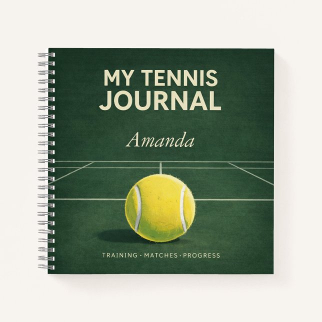 My Tennis Journal – Personal Training & Match Log (Front)