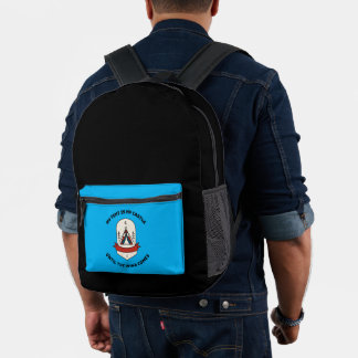 My Tent İs My Castle Until The Wind Comes Desert Printed Backpack