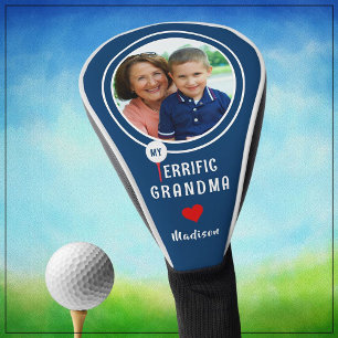 My Terrific Grandma Personalized Golfer Photo  Golf Head Cover