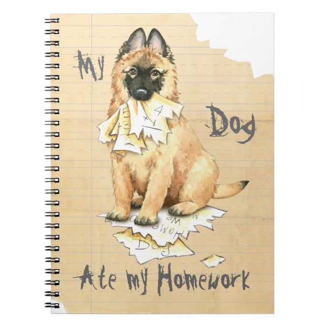 My Tervuren Ate My Homework Notebook (Front)