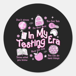 My Testing Era Teachers Student Rock The Test Test Classic Round Sticker