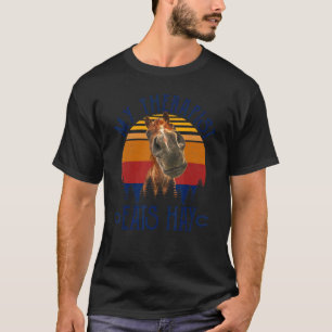 My Therapist Eats Hay Vintage Horseback Horse Ridi T-Shirt