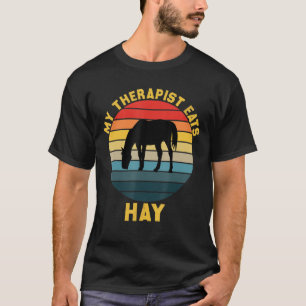 My Therapist Eats Hay Vintage Horseback Riders T-Shirt