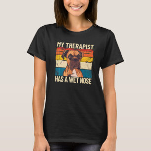 My Therapist Has A Wet Nose Retro Pet Dog Therapy  T-Shirt