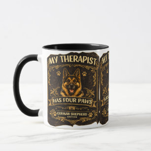 My Therapist Has Four Paws German Shepherd Mug 