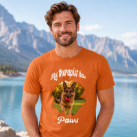 My therapist has paws dog photo orange