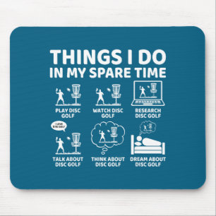 My Things Spare Time Disc Golf Mouse Mat
