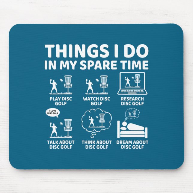 My Things Spare Time Disc Golf Mouse Mat (Front)
