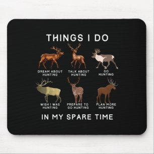 My Things Spare Time Elk Deer Mouse Mat